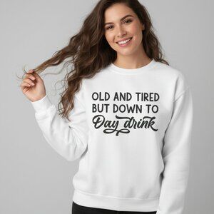 Snarky Humor Graphic Quote Crewneck Sweatshirt White Sweater Funny Saying Gift